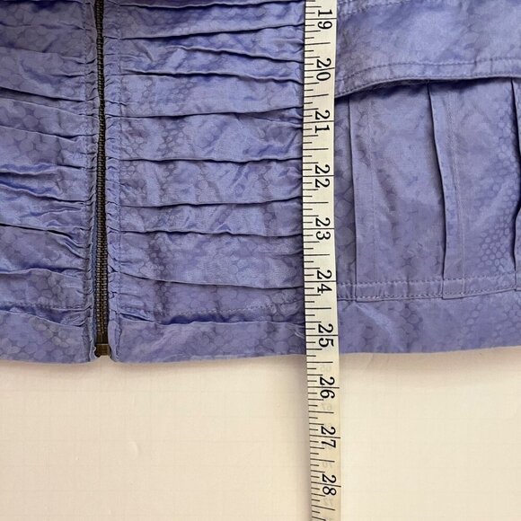 Chico's Lavender Full Zip Windbreaker Snake Pattern Chico's Size 2 (US L/12) EUC - Picture 10 of 10